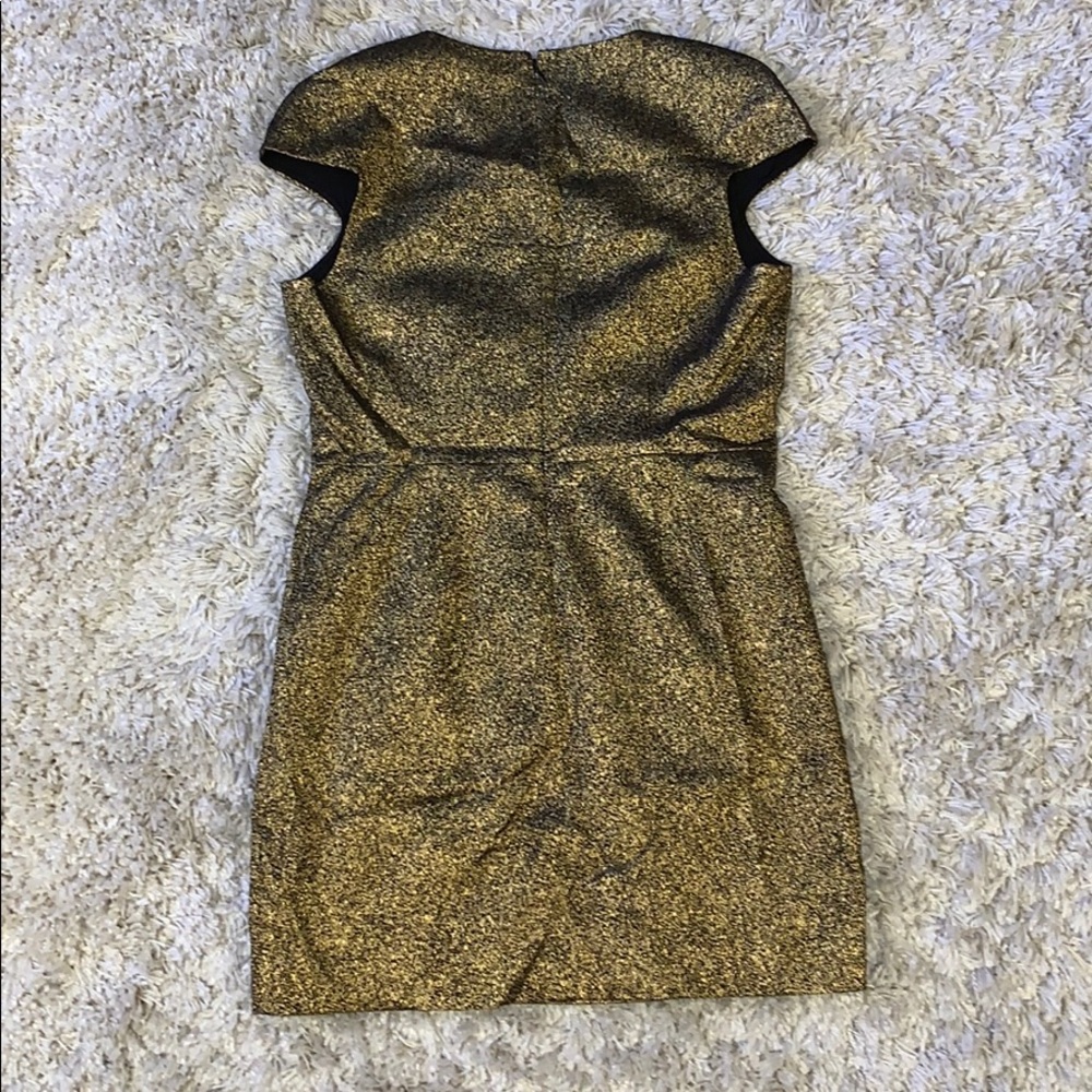 NWT Diane Von Furstenberg Hadlie Gold Dress, 14 - Picture 11 of 13